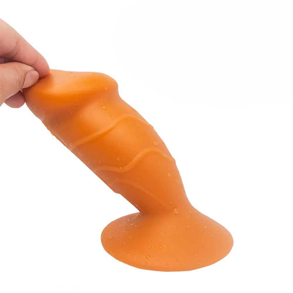 Tapered silicone anal plug with flared base, photo 12