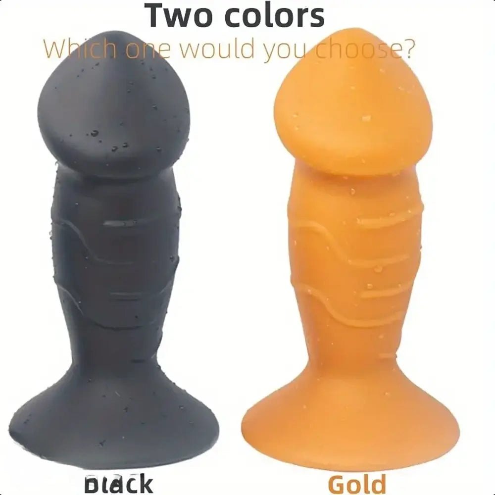 Tapered silicone anal plug with flared base, photo 3