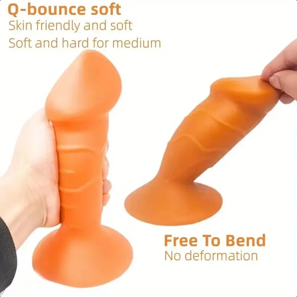 Tapered silicone anal plug with flared base, photo 7