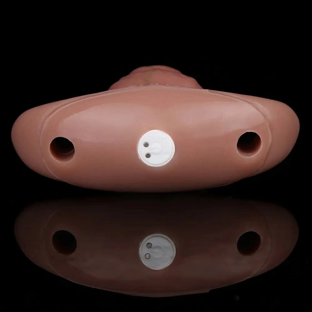 Flesh tone silicone butt plug with flared base, photo 13