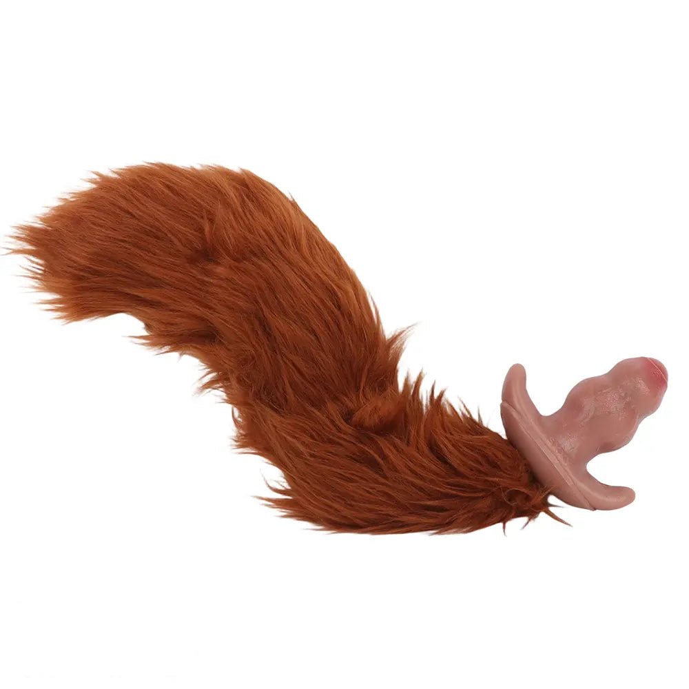 Flesh tone silicone butt plug with flared base, photo 16