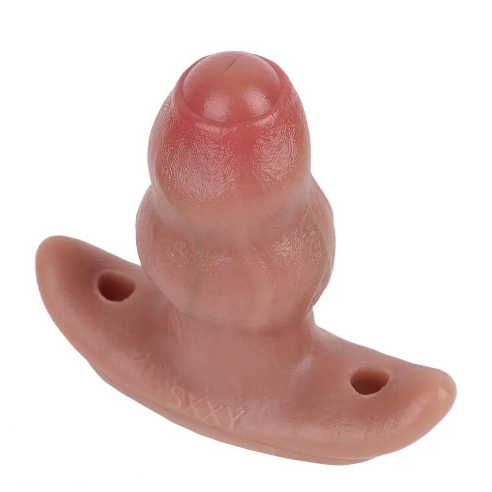 Flesh tone silicone butt plug with flared base, photo 6