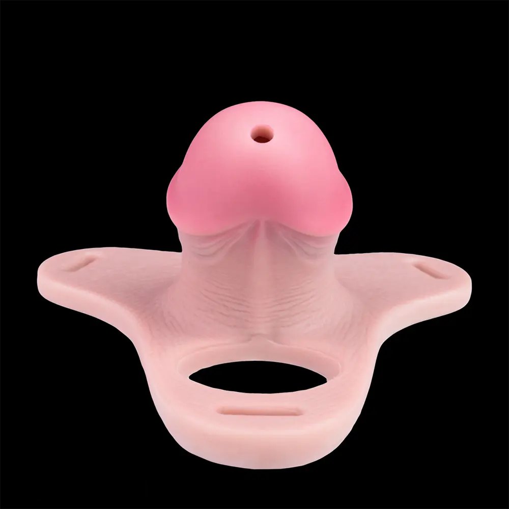 Flesh silicone penis sleeve with ring, photo 16