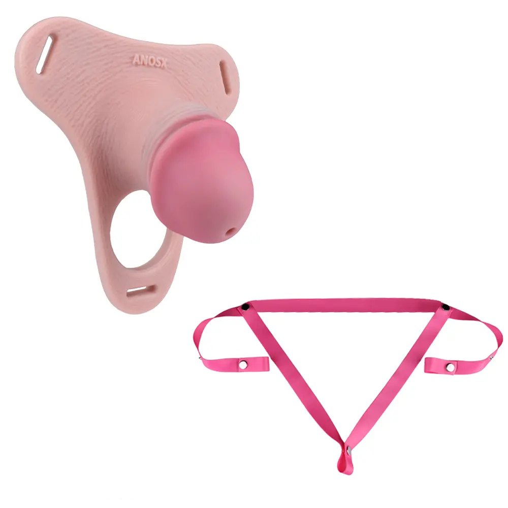 Flesh silicone penis sleeve with ring, photo 17