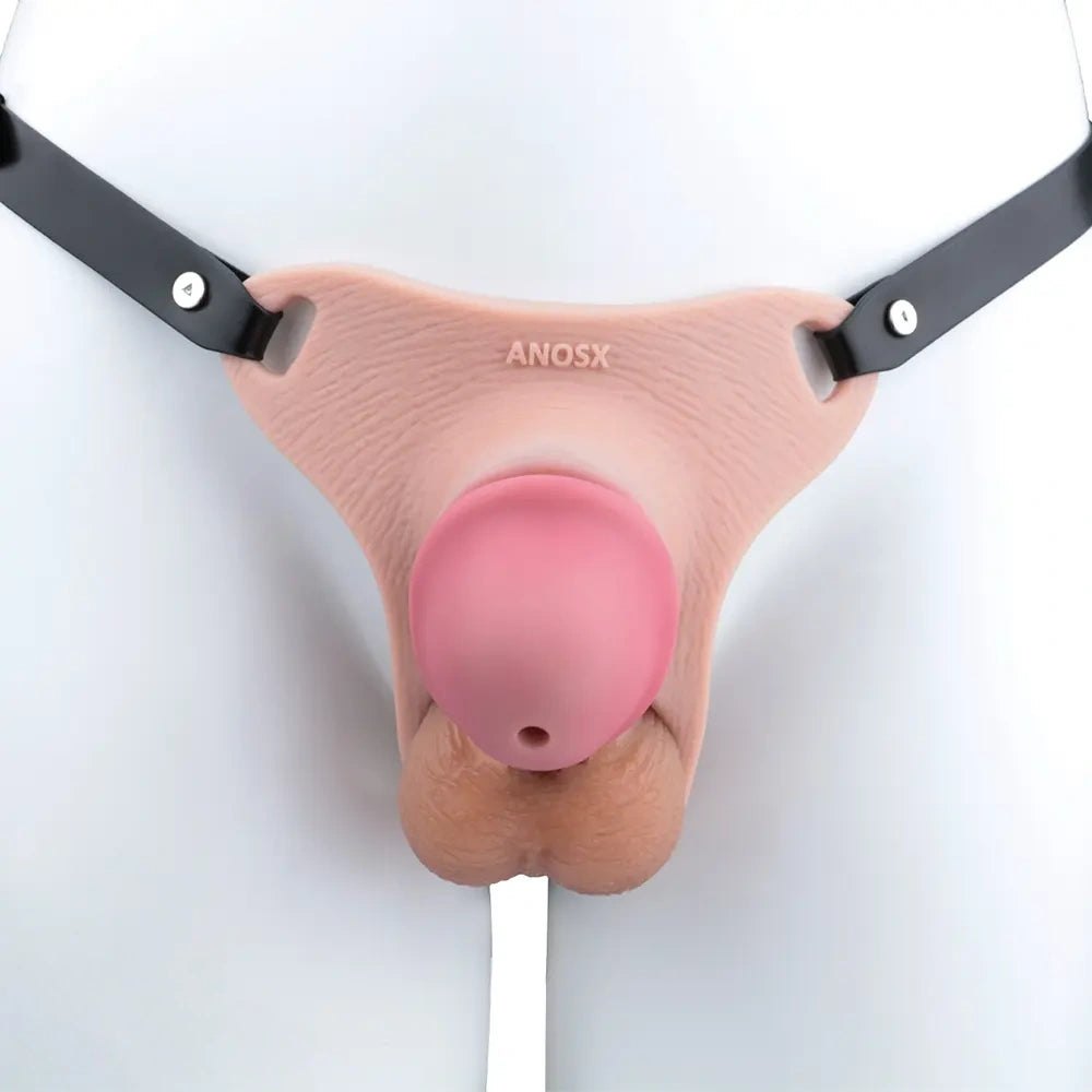 Flesh silicone penis sleeve with ring, photo 3