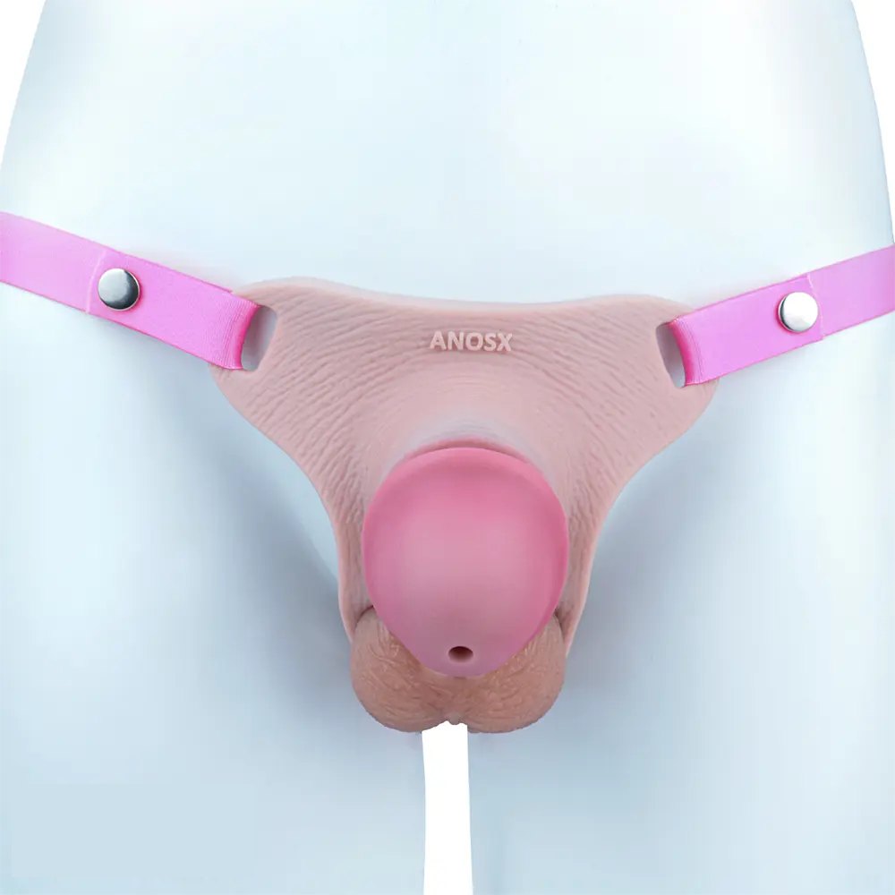 Flesh silicone penis sleeve with ring, photo 5