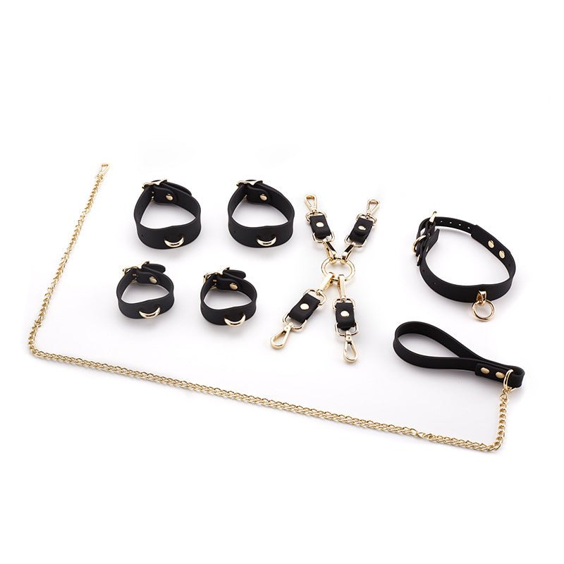 Black silicone bondage restraint kit, photo 1