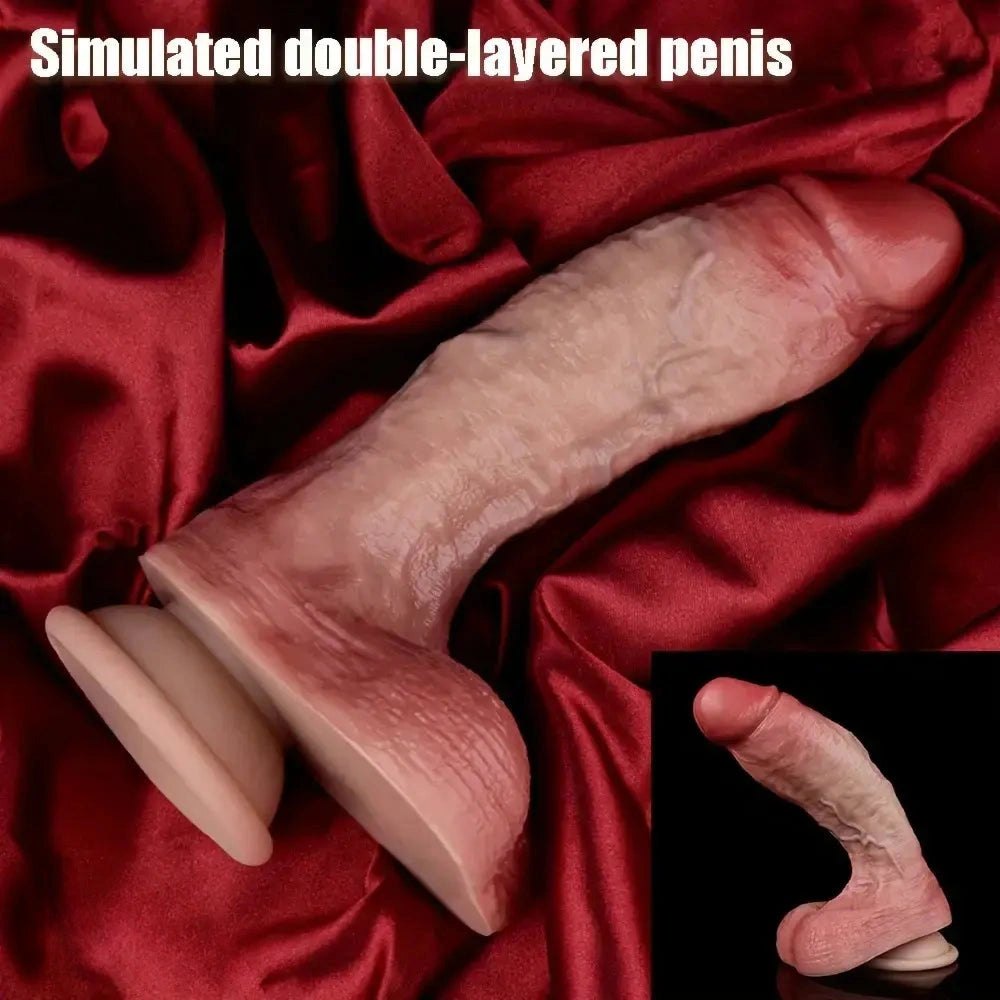 Flesh silicone realistic dildo, photo 9