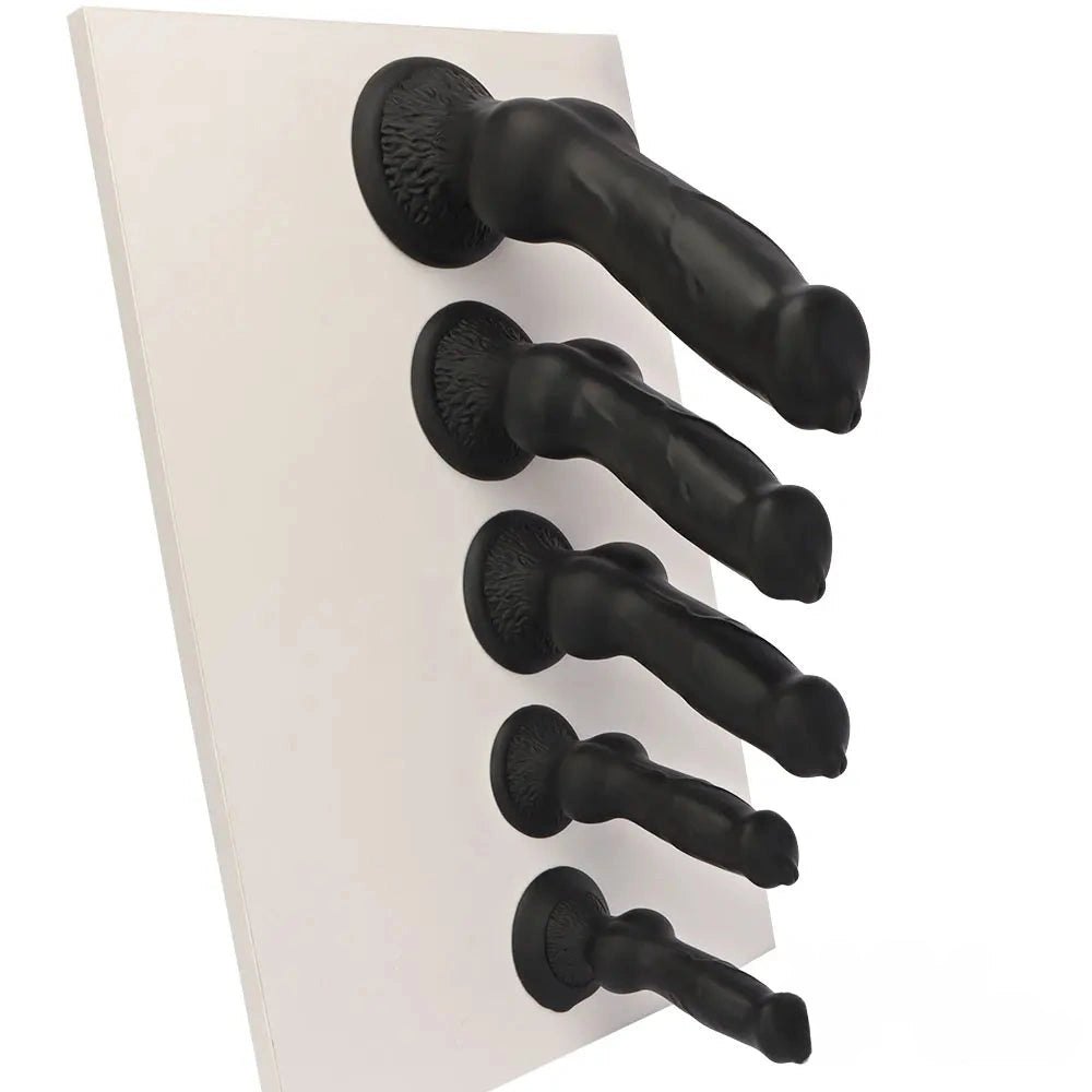 Black silicone dog knot dildo, photo 11