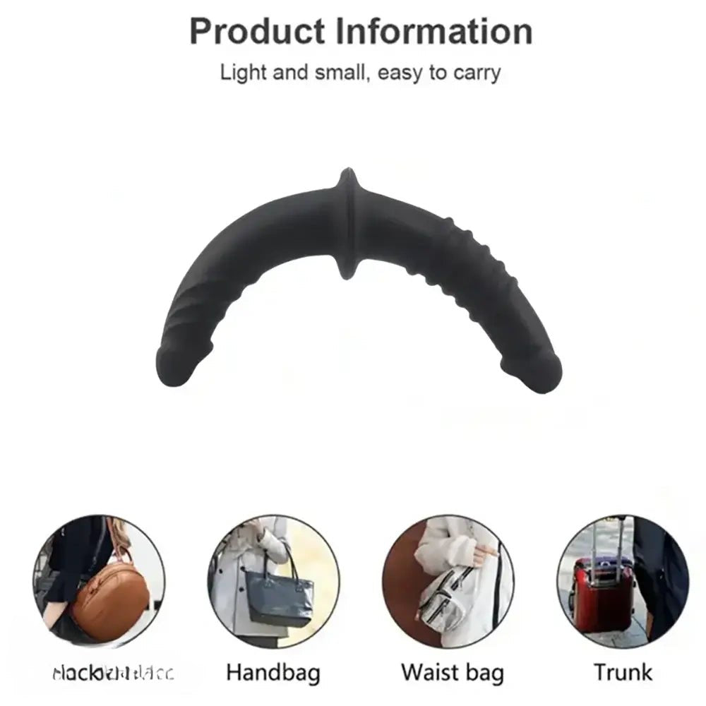 Silicone double ended dildo with suction cup base, photo 3