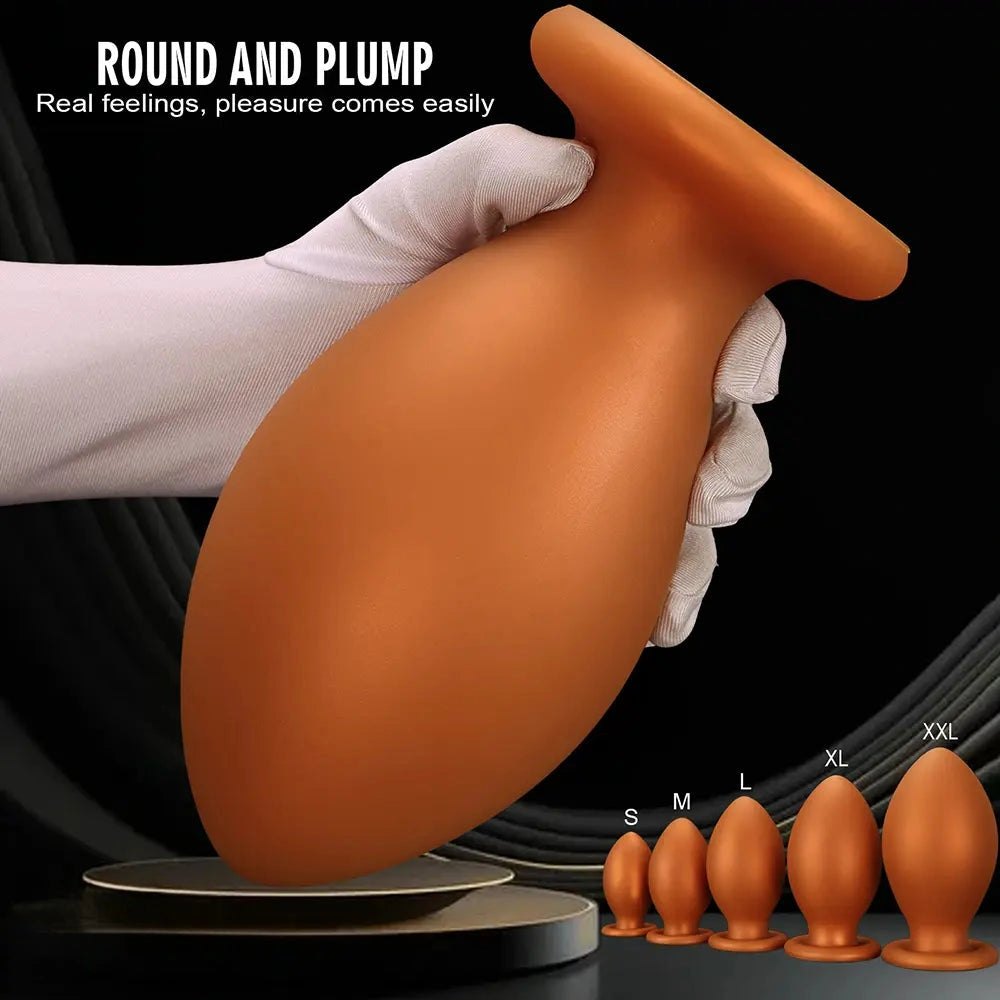 Silicone egg-shaped butt plug, photo 15