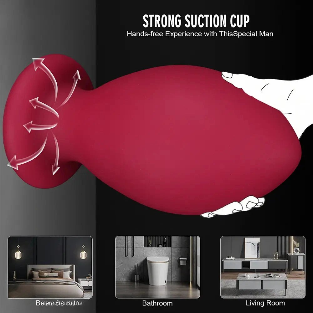 Silicone egg-shaped butt plug, photo 9