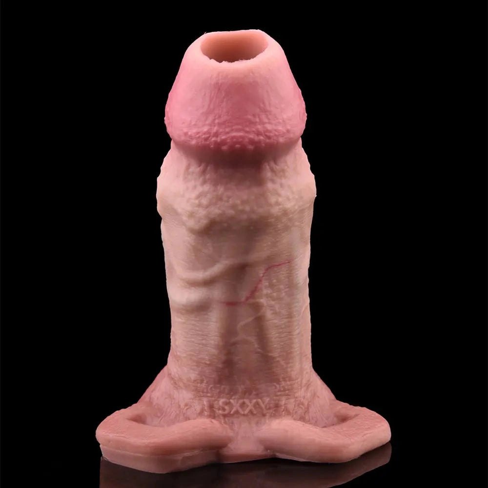 Flesh-toned hollow silicone extender sleeve, photo 10