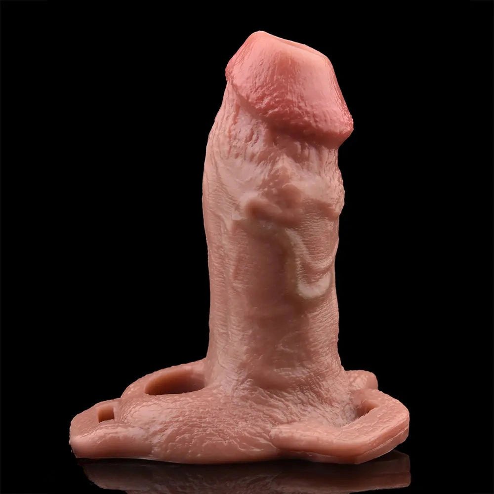 Flesh-toned hollow silicone extender sleeve, photo 11