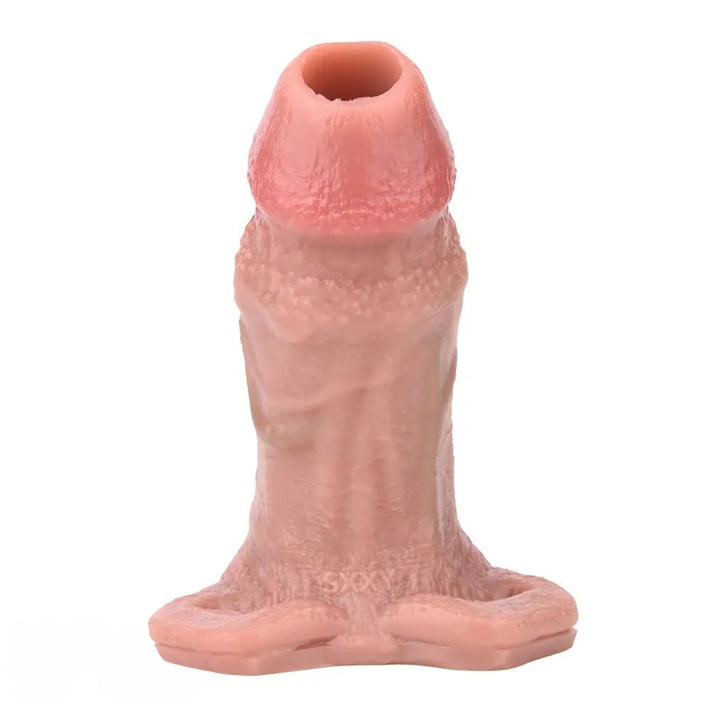Flesh-toned hollow silicone extender sleeve, photo 2