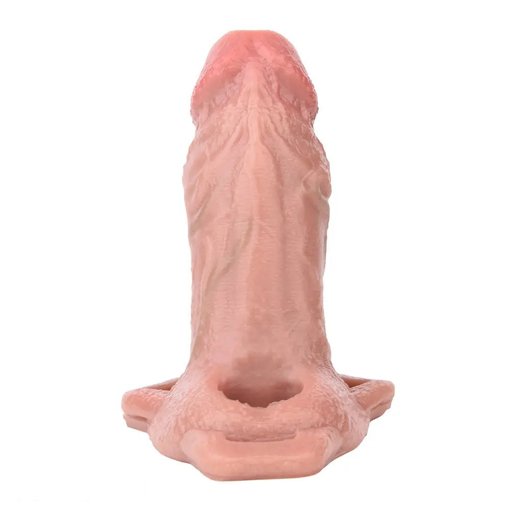 Flesh-toned hollow silicone extender sleeve, photo 8