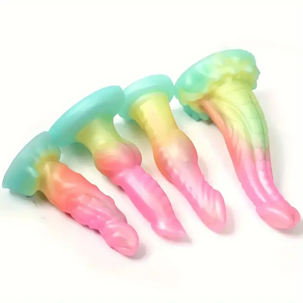 Colorful silicone fantasy knot dildo, photo 10