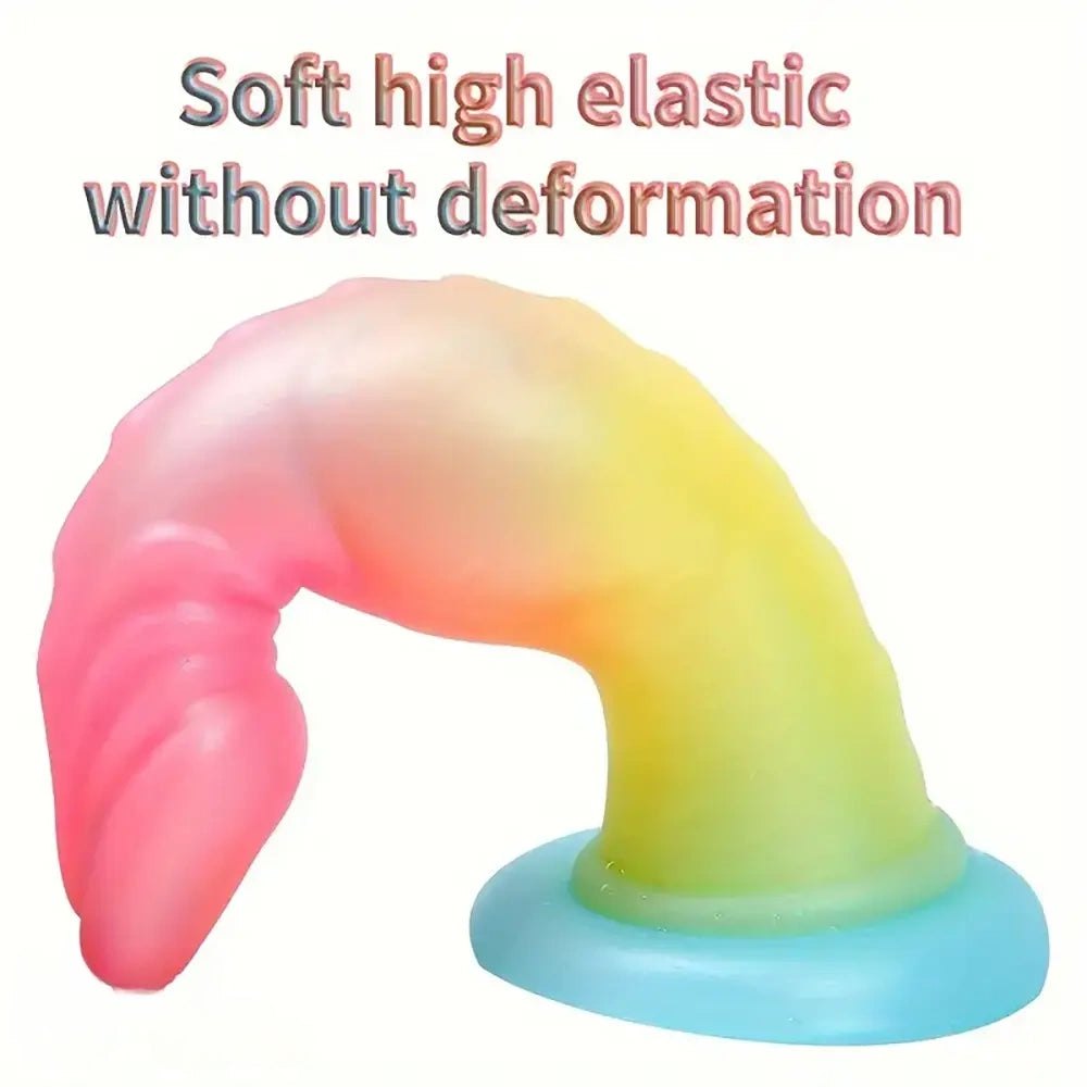 Colorful silicone fantasy knot dildo, photo 4