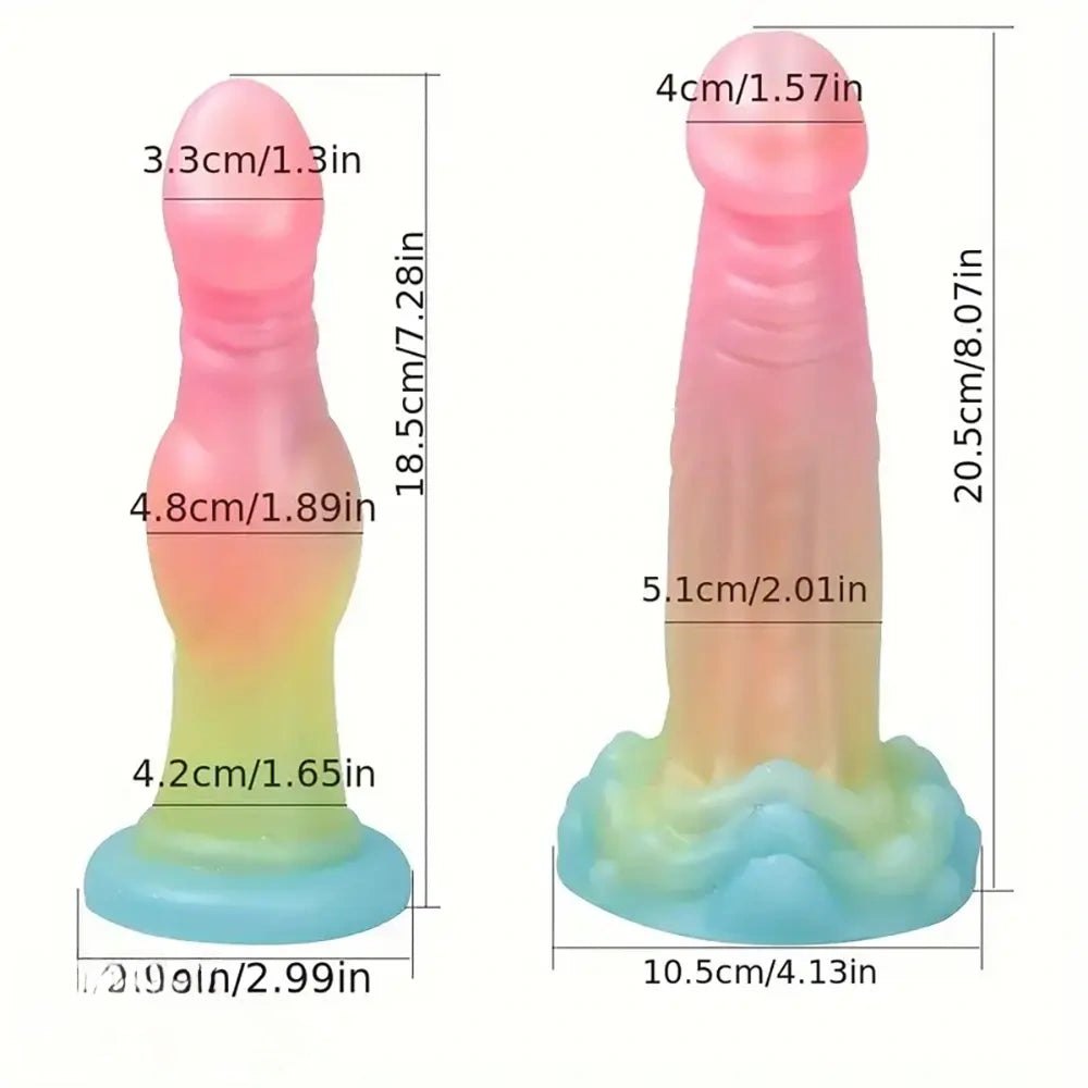 Colorful silicone fantasy knot dildo, photo 8