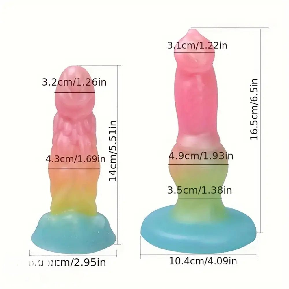 Colorful silicone fantasy knot dildo, photo 9
