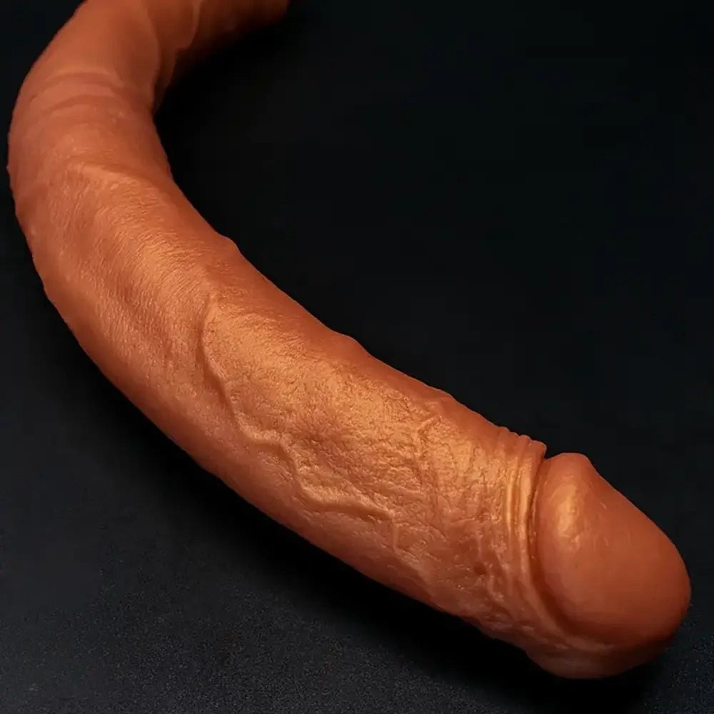 Double-ended silicone dildo with two insertable heads, photo 3