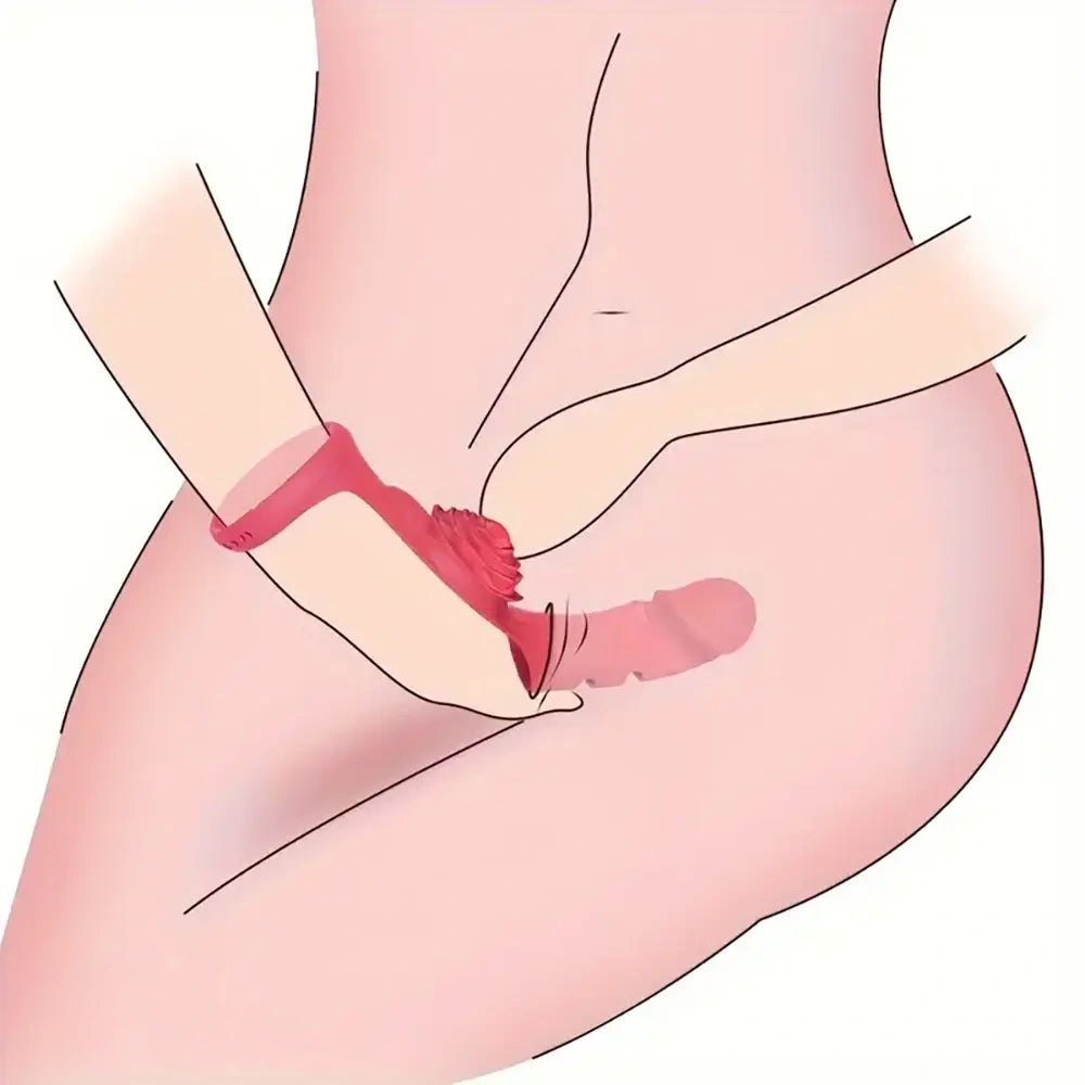 Red silicone finger dildo, photo 6