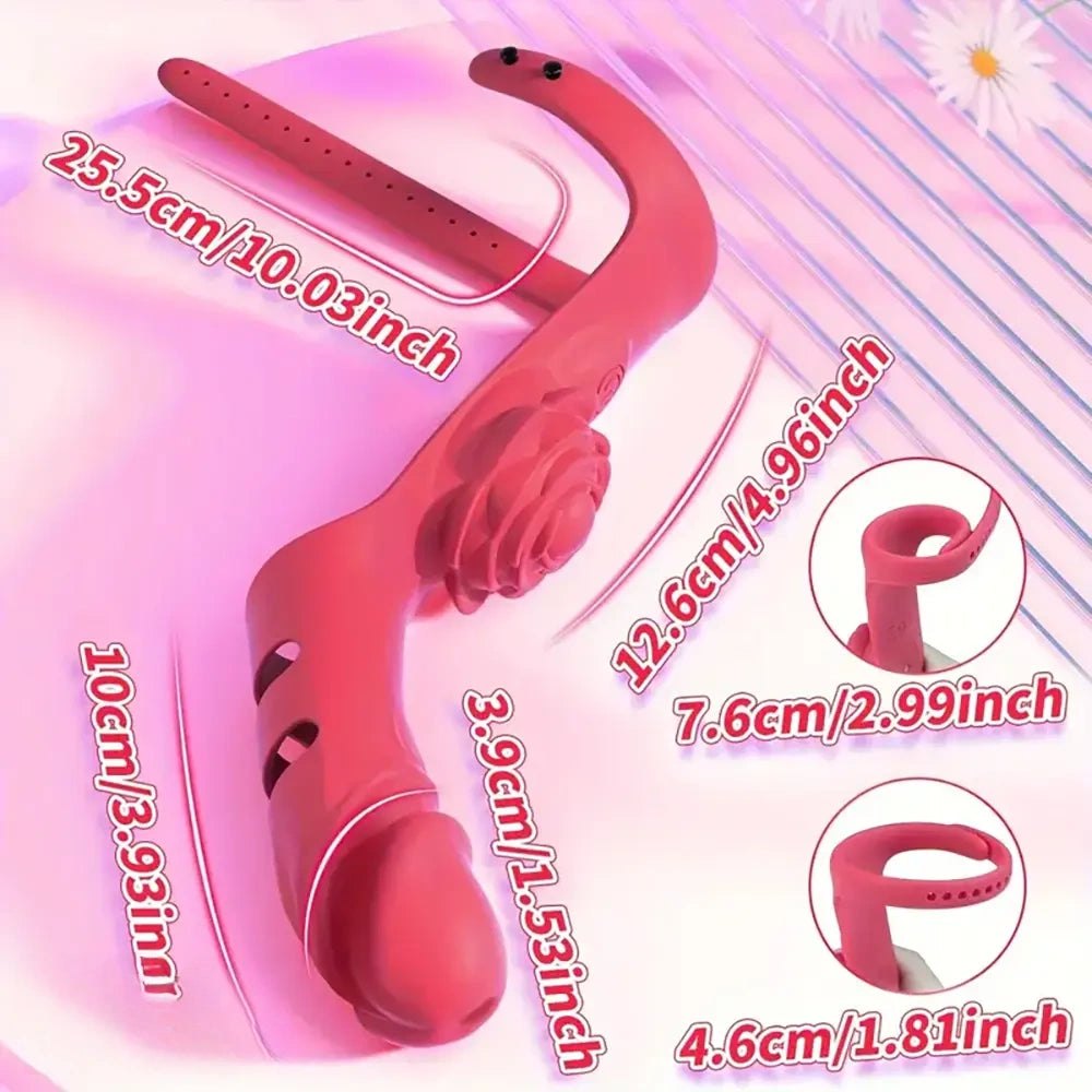 Red silicone finger dildo, photo 7