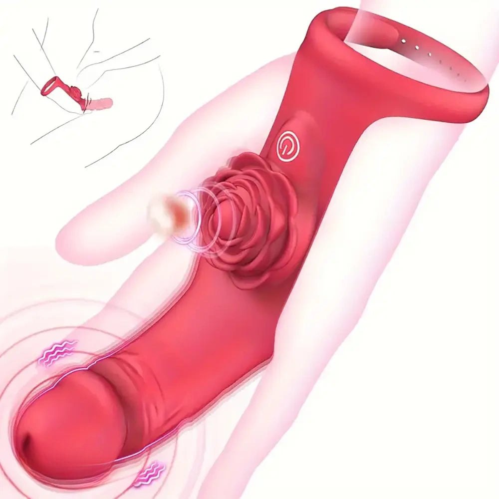 Red silicone finger dildo, photo 8