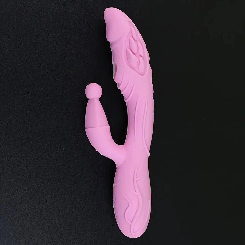 B silicone g-spot wand dildo with handle
