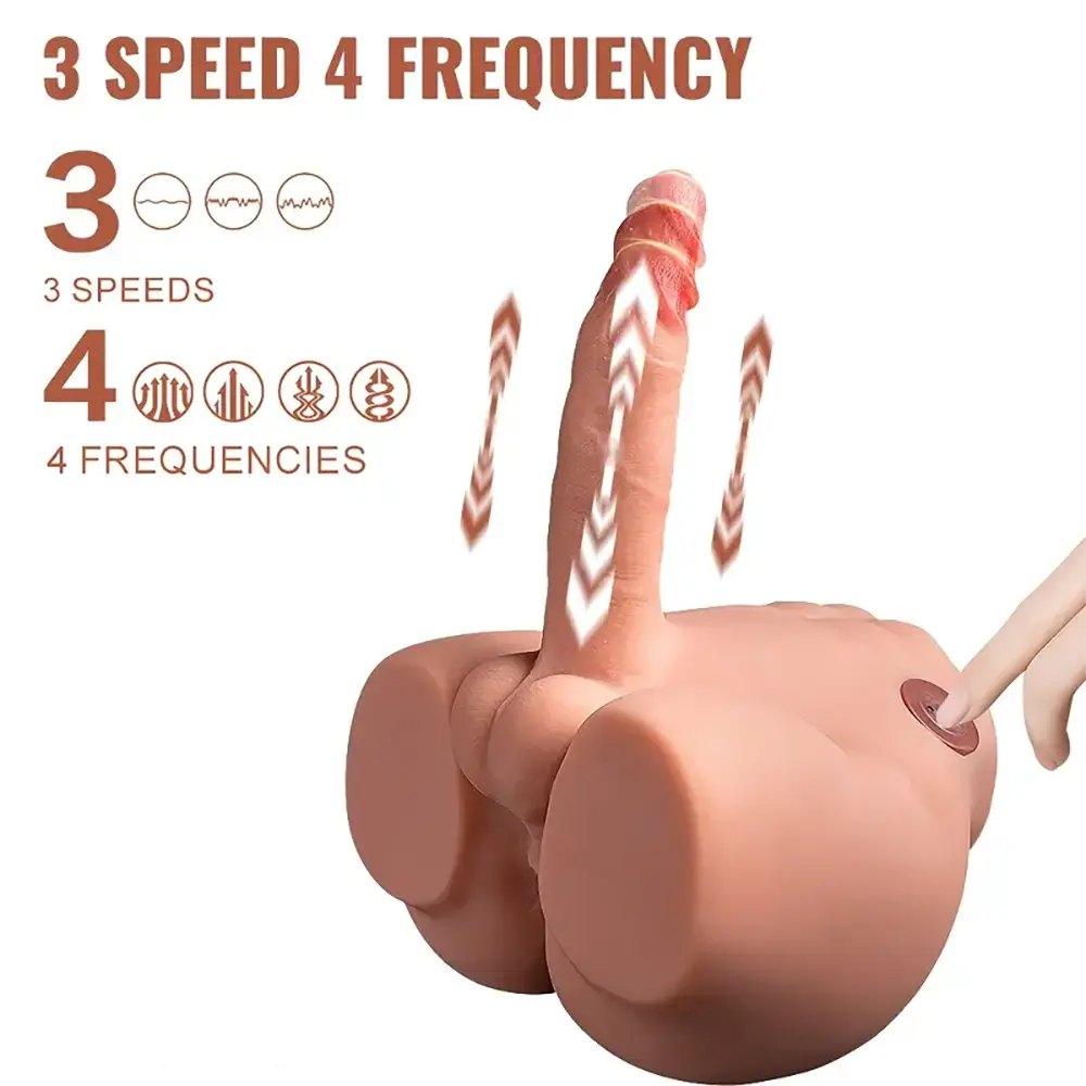 Flesh tone silicone hip torso with dildo, photo 9