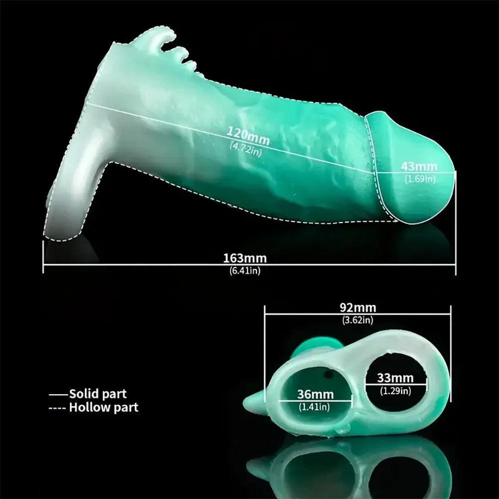 Silicone hollow sleeve sheath dildo, photo 6