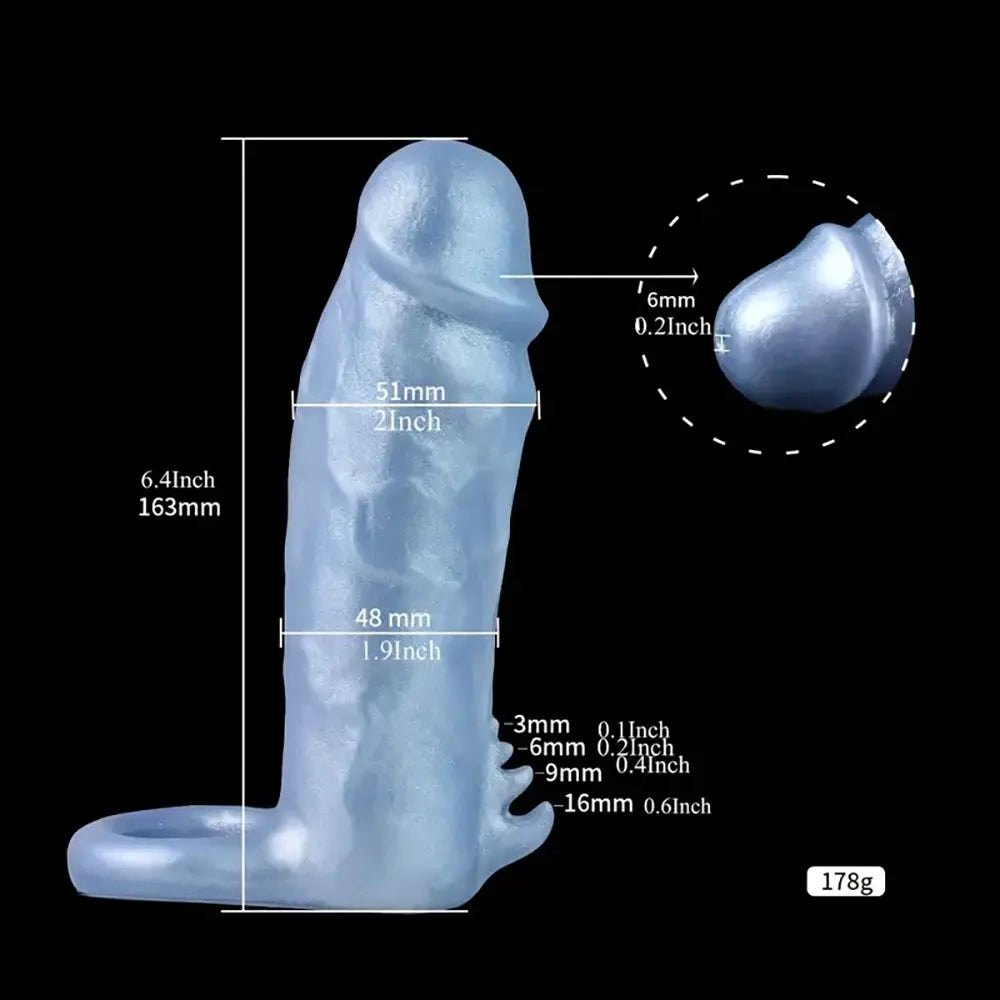 Silicone hollow sleeve sheath dildo, photo 7