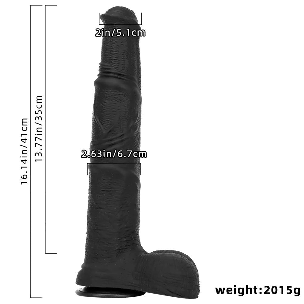 Black silicone horse knot dildo