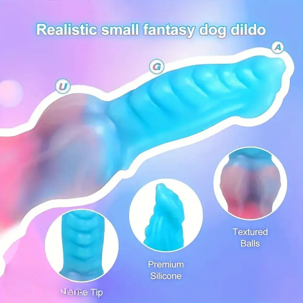 Textured silicone fantasy knot dildo, photo 2