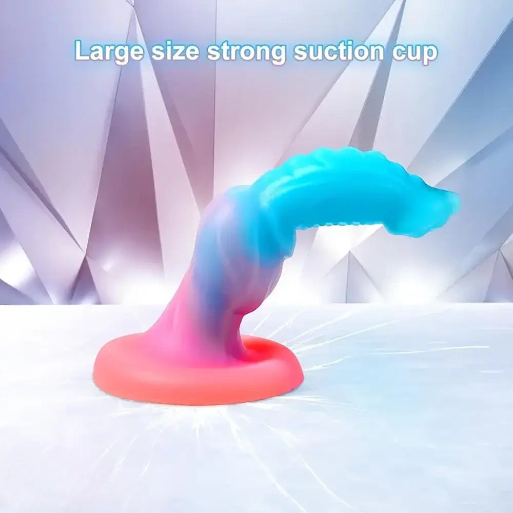 Textured silicone fantasy knot dildo, photo 3