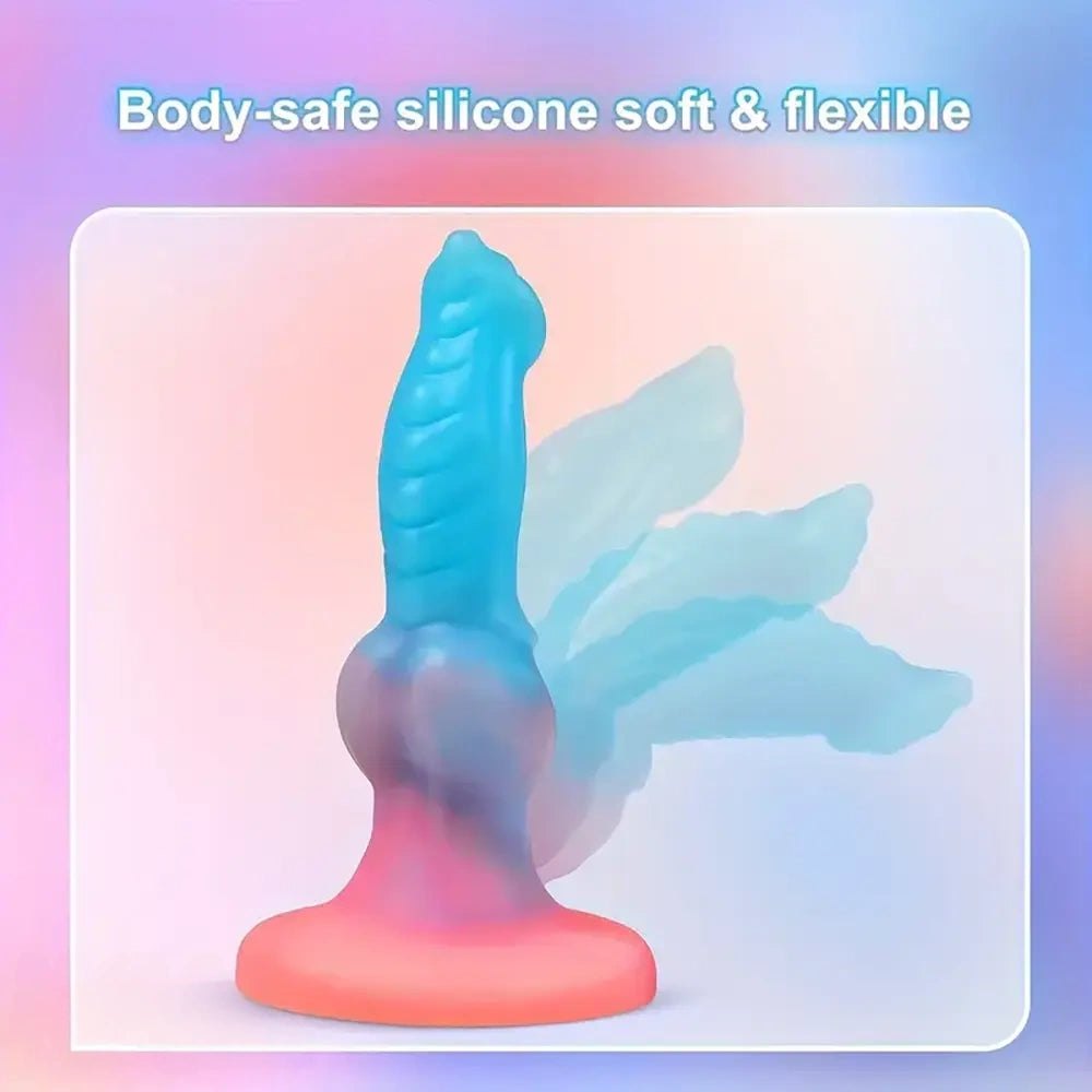 Textured silicone fantasy knot dildo, photo 6