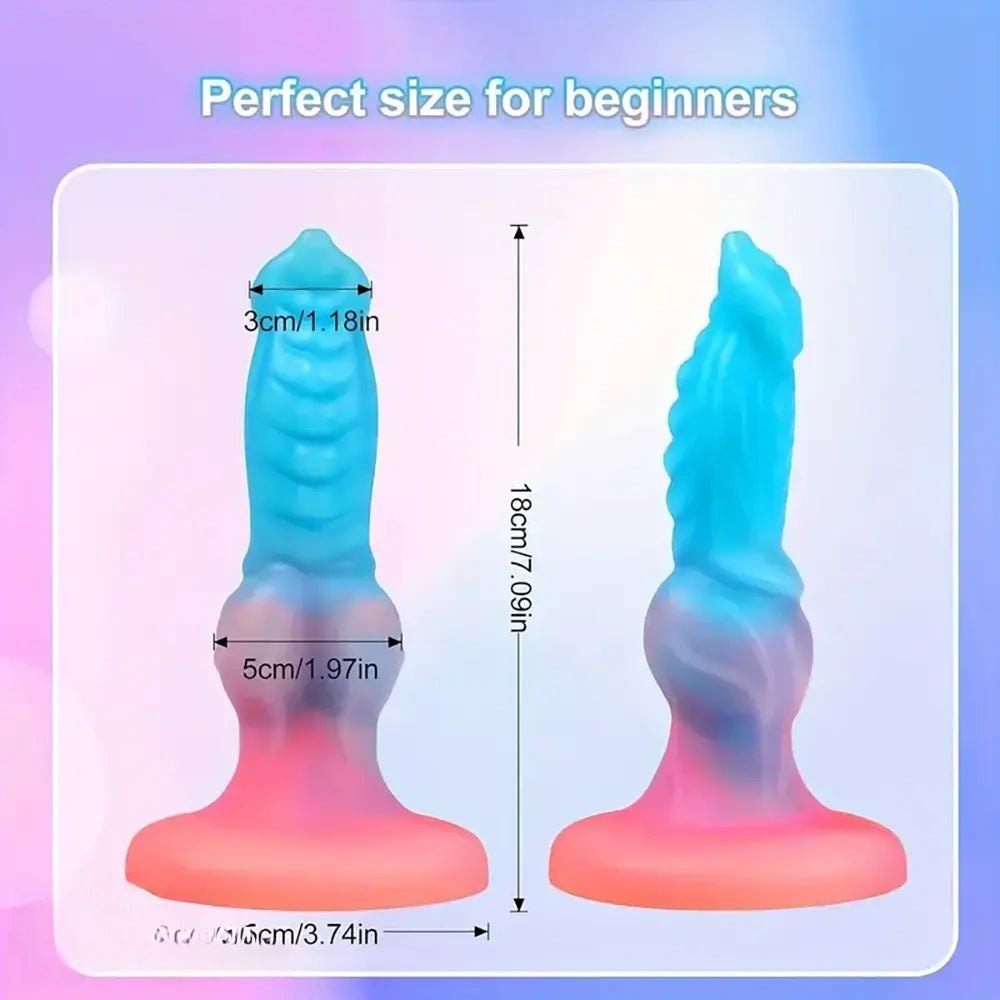 Textured silicone fantasy knot dildo, photo 7