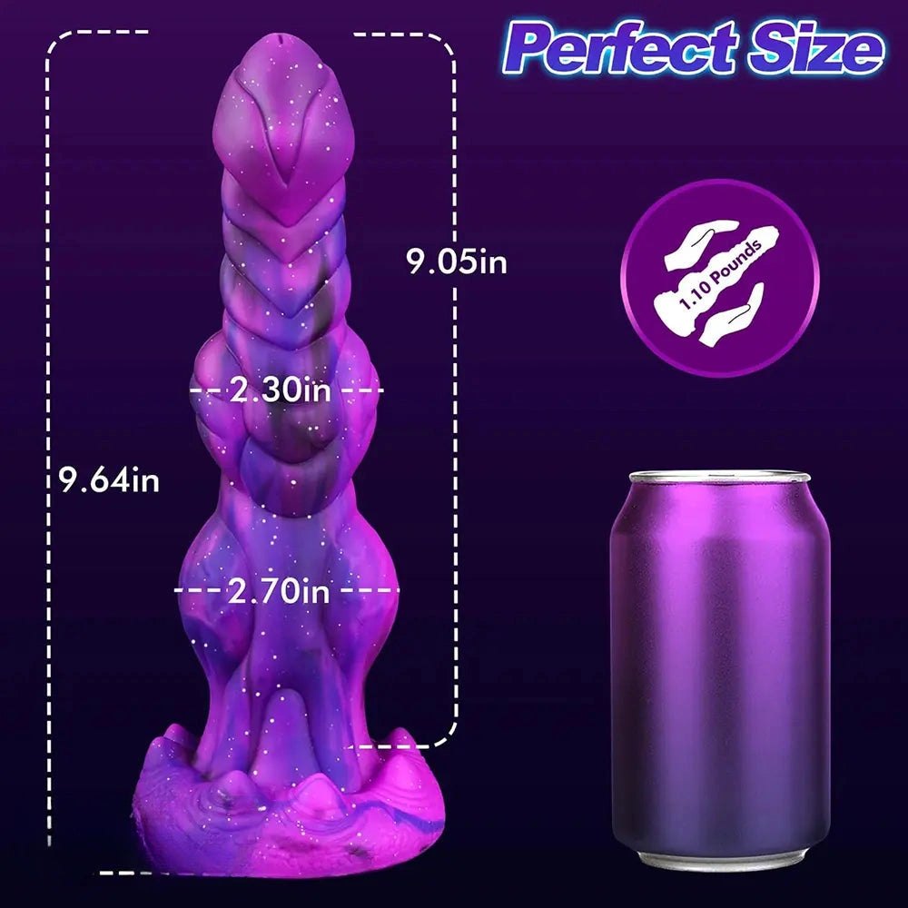 #2 swirled silicone knot monster dildo with suction cup base