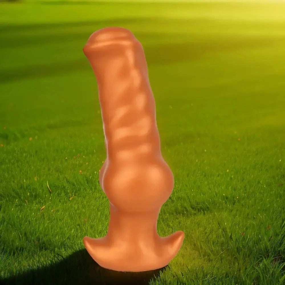Silicone knotted animal dildo, photo 1