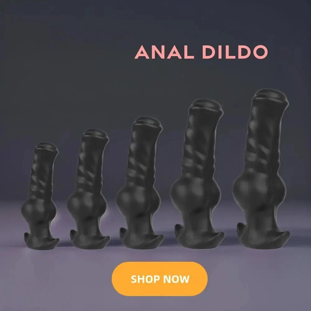 Silicone knotted animal dildo, photo 3