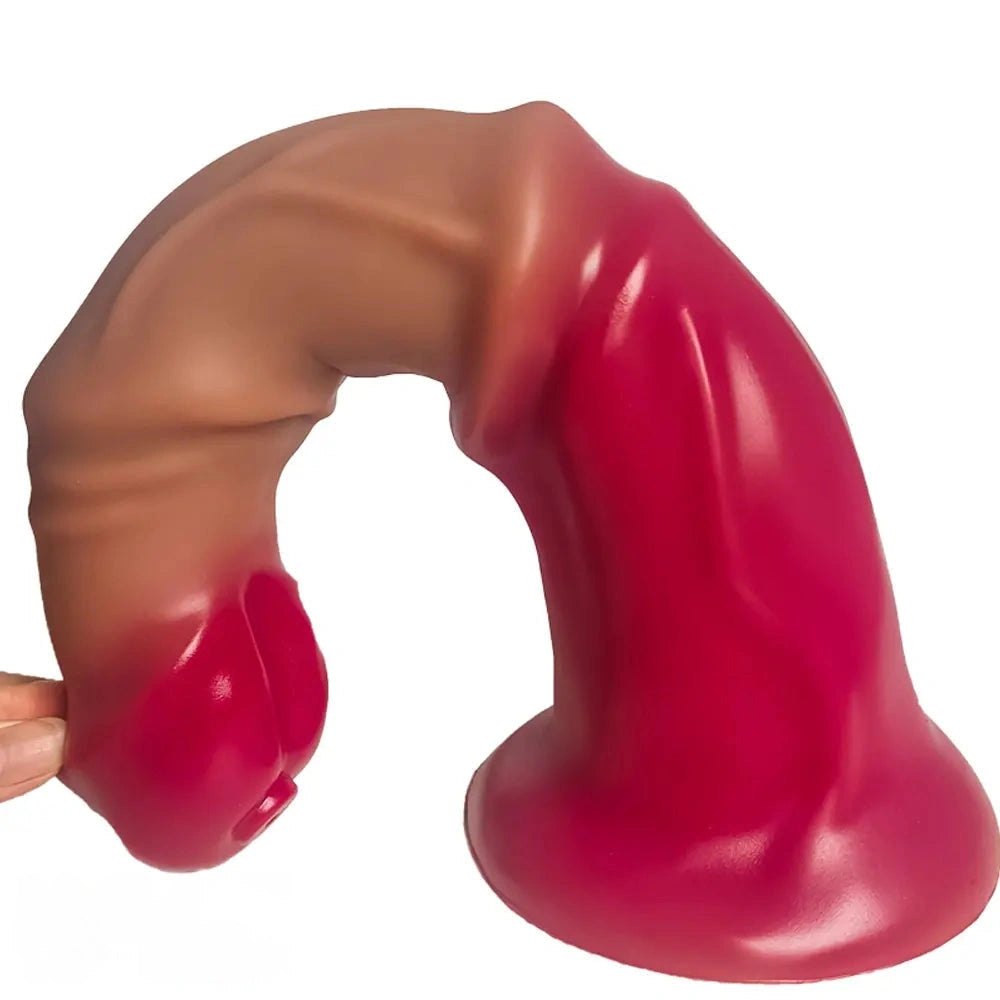 Silicone knotted horse style dildo, photo 3