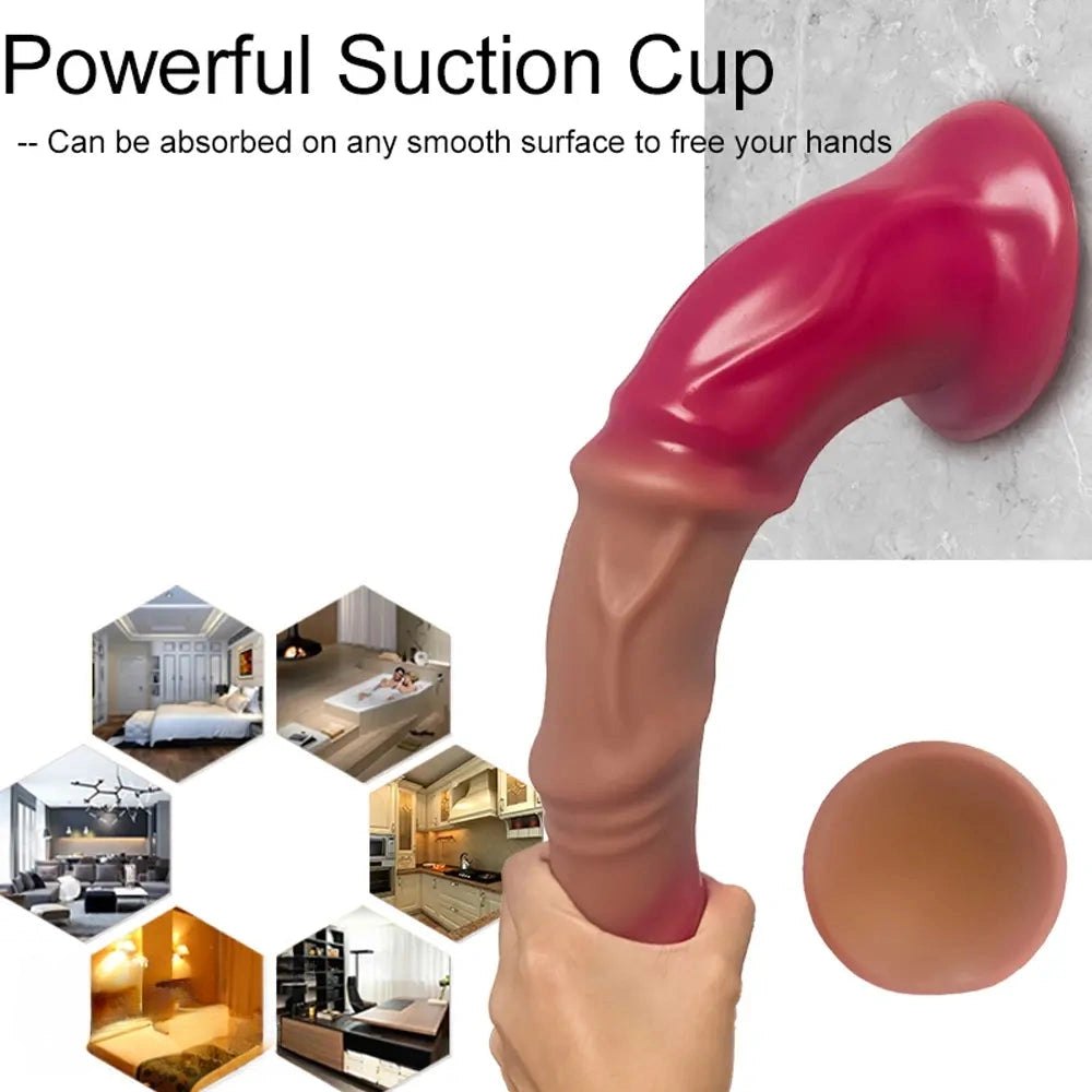 Silicone knotted horse style dildo, photo 6