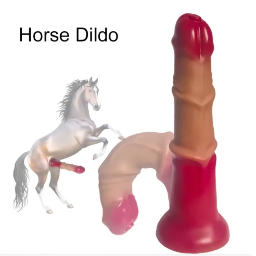 Silicone knotted horse style dildo, photo 8