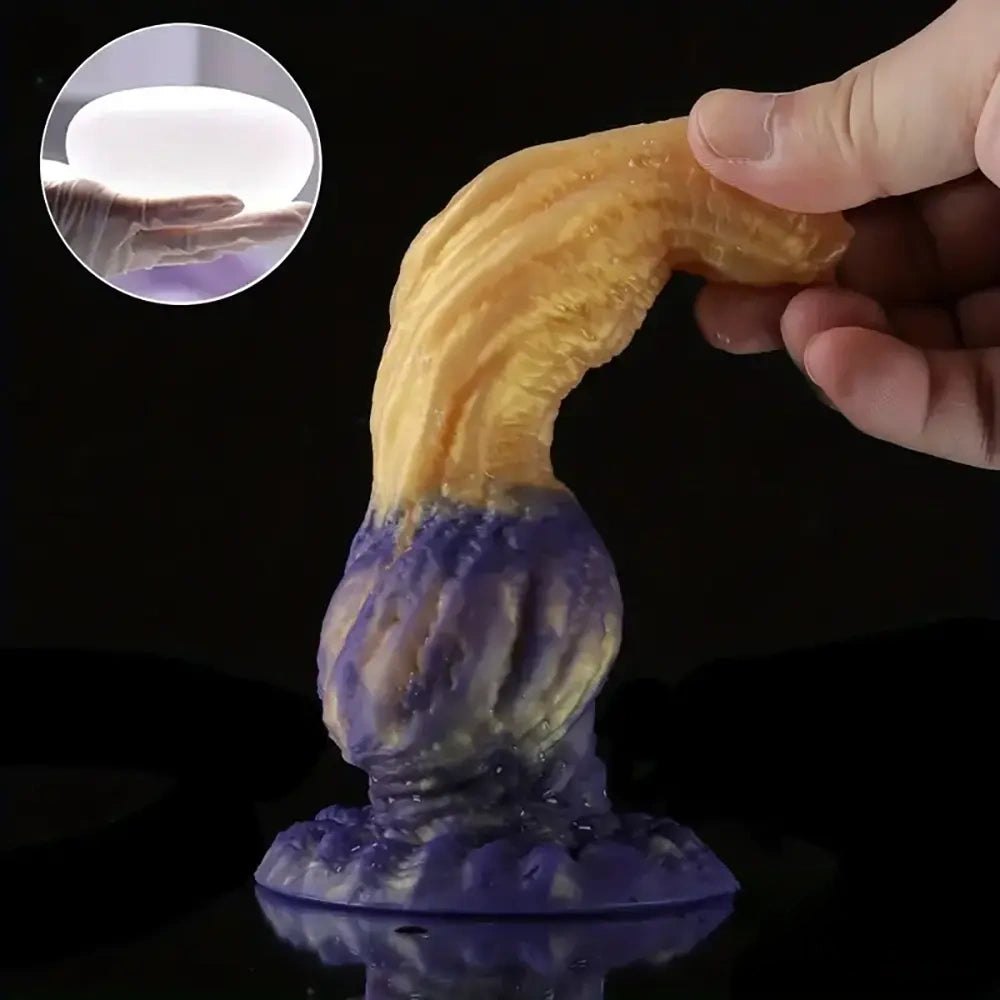 Colorful fantasy monster silicone dildo, photo 2