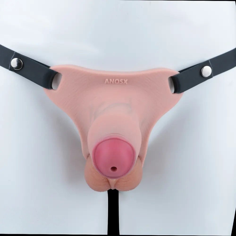 Flesh silicone penis sleeve with ring, photo 12
