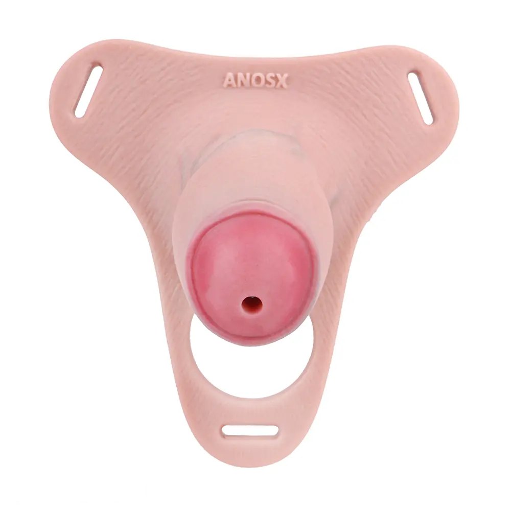 Flesh silicone penis sleeve with ring, photo 13