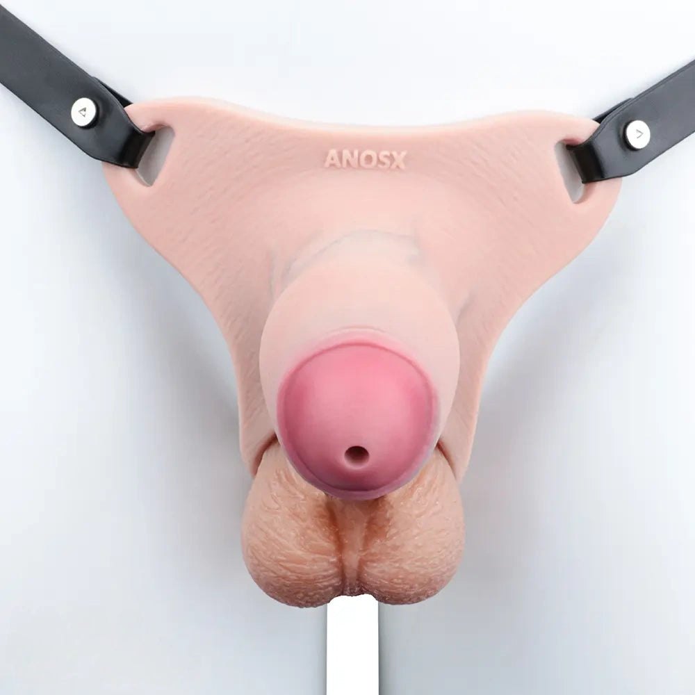Flesh silicone penis sleeve with ring, photo 4