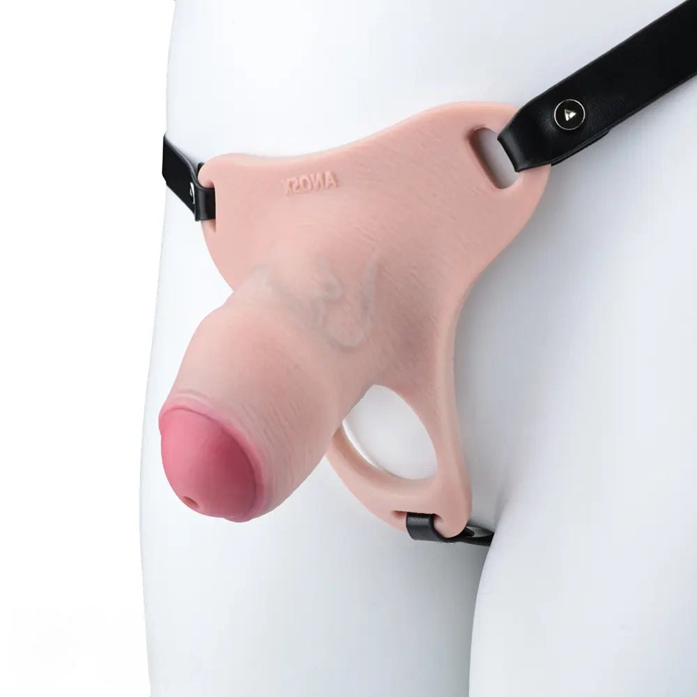 Flesh silicone penis sleeve with ring, photo 5