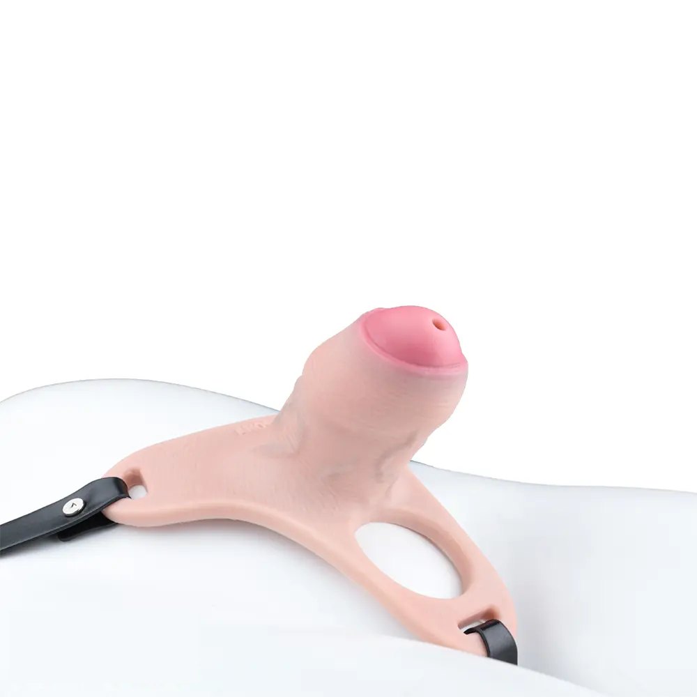 Flesh silicone penis sleeve with ring, photo 6