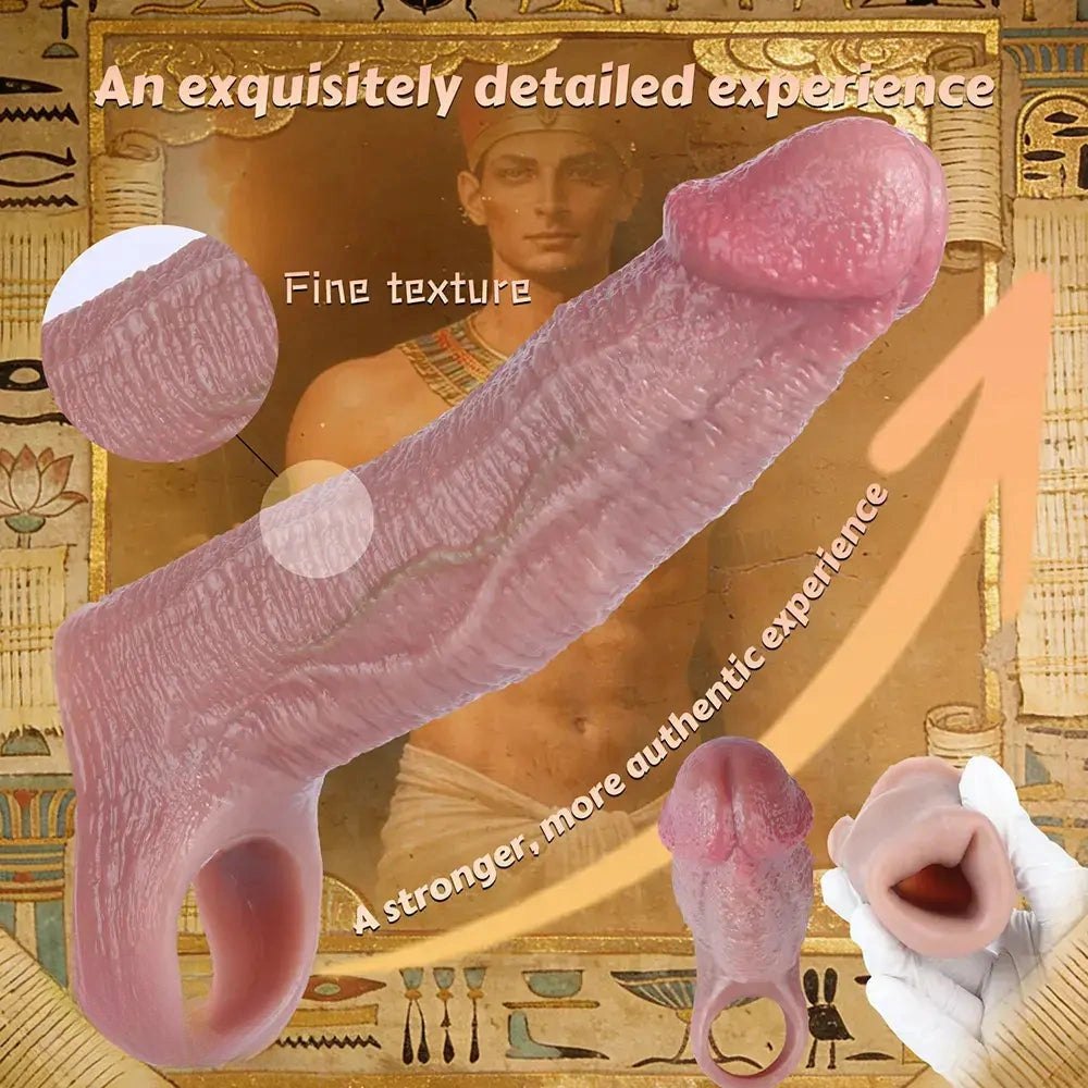 Flesh tone silicone penis extender sleeve, photo 4